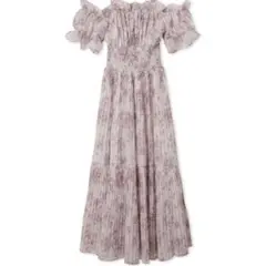 snidel Sustainableオフショルギャザーワンピース