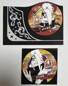 NARUTO デイダラ　バースデイ缶バッジステッカー②枚　ナルト