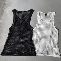 【希少】H&Mトレンドラインメッシュタンクトップ２枚セット Sサイズ&XSサイズ