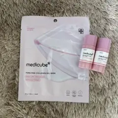 メディキューブ♡PDRN ピンクコラーゲンマスク28g♡ミルキートナー2本セット
