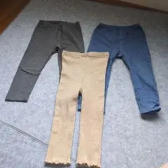 ユニクロ　ベビーパンツ&レギンス　3点セット　90cm