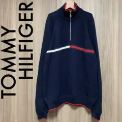 TOMMY HILFIGER ハーフジップ コットンニット セーター トミー