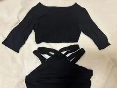 ベリーダンス レッスン着 セットアップ 黒