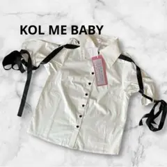 タグ付き KOL ME BABY 野々村香音着用 リボン付き白シャツ ブラウス