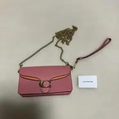 COACH TABBY ピンク チェーンバック ハンディ - メルカリ