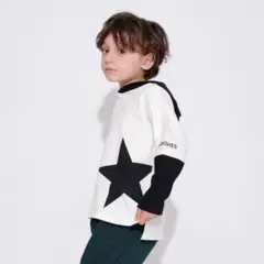 branshes【重ね着風】フード付き長袖Tシャツ　140