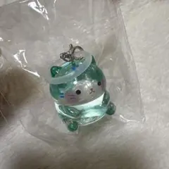 ぽちゃちゃ　ニャンちゃんマスコットマーカー　ブルーねこ　めじるしアクセサリー　猫