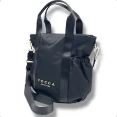 トッカ　黒　2way ナイロン　トートバッグ