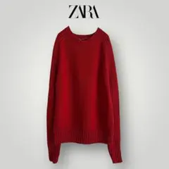 ZARA 赤 ニットセーター Lサイズ
