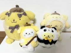 ポムポムプリン 30周年 POP UP ぬいぐるみセットマスコット 王冠