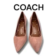 COACH コーチ ウェバリー パンプス スエード ピンク5.5C