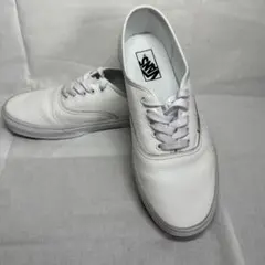 希少VANSバンズオーセンティックauthenticホワイトレザー27.5cm