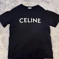 CELINE ロゴプリント Tシャツ ブラック XS