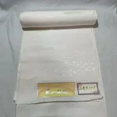 正絹 反物 伊と幸 花ことば 源氏車 色無地 ピンク 未仕立て 長襦袢地 