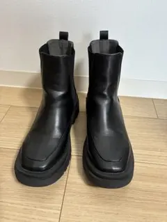 Vivian LLサイズ サイドゴアブーツ ブラック合皮