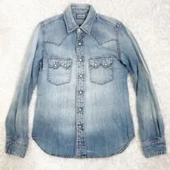 BLUE BLUE ウエスタンデニムシャツ　ハリウッドランチマーケット　Sサイズ