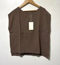 calico カルンガニコットンカディVネックトップス/インディゴ Mサイズ 