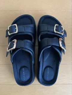 MUMU & Co. しまむら ダブルベルト サンダル ブラック L