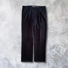 エディーバウワー ワイドパンツ チノパン ツータック ネイビー 35×32