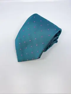【美品】Paul Stuart ネクタイ ターコイズ ピンクドットのサムネイル