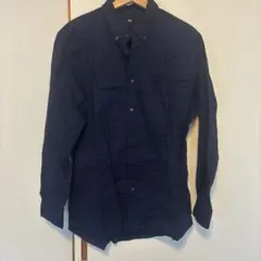 UNIQLO ネイビー ドット柄 長袖シャツ XL
