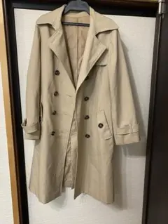 ベージュ ダブルブレスト トレンチコート Mサイズ