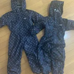 VAXPOT 子供用スキーウェア 90 110 ドット柄 セット　兄弟　姉妹のサムネイル