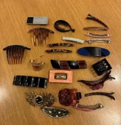 バレッタ　ヘッドアクセサリー　髪留め　22個セット　成人式　結婚式　パーティー