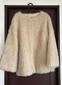 ノーカラーファーコート