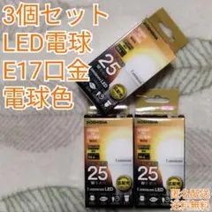 【3個セット】DOSHISHA Luminous LED電球 E17口金 電球色