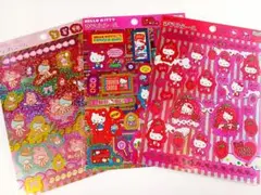 平成レトロ　キティ　キキララ　きらりんシール　3枚セット　サンリオ