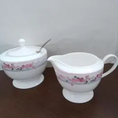NIKKO 花柄シュガーポットとクリーマーセット