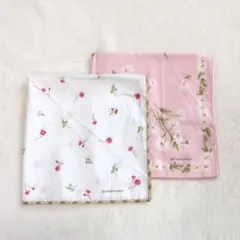 BURBERRY 花柄 ハンカチ 2枚セット