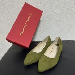ORiental T Raffic スエード切替フラットパンプス(34)