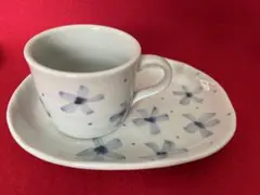 ◉セール！新品　和カフェ風　陶器　カップ&ソーサー　4客 コーヒーカップ