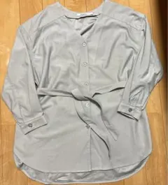 COLONY 2139 ライトグレー Vネックシャコーデュロイシャツ　フリー