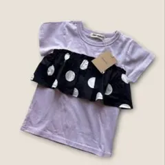 新品 Gemeaux ドット柄フリルTシャツ　140センチのサムネイル