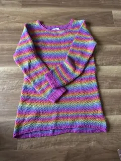 カラフルストライプニットセーター