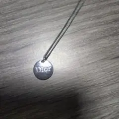 Dior シルバー ネックレス 円形ペンダント