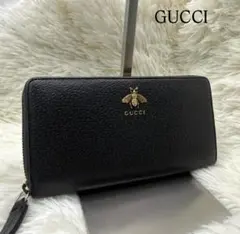 ✨GUCCI✨グッチ　アニマリエ　長財布　黒　ラウンドファスナー　蜂　ビーのサムネイル
