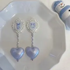 【1点物】トナカイとクリスマスリースのピアス