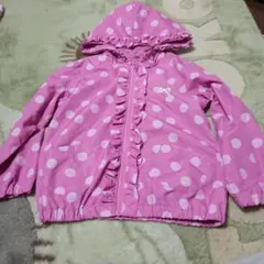ピンク　ドット　ウィンドブレーカー　ジャンパー　ブルゾン　 110