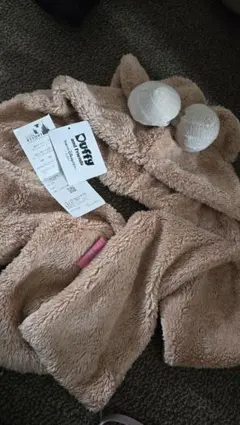 ダッフィー★シェリーメイ★もこもこ耳付きフードファンキャップマフラー