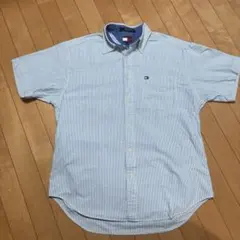 TOMMY HILFIGER ストライプ 半袖シャツ M
