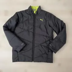 PUMA キッズダウンコート 160 黒/緑