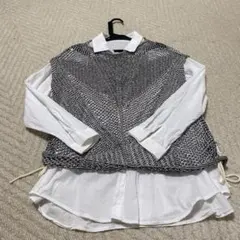 レイヤードデザイン 長袖シャツ M-L2点セット