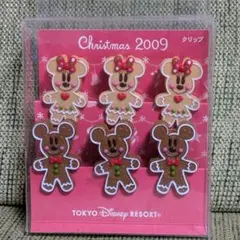 TDLディズニーランド クリスマス ジンジャーミッキーミニークッキークリップ