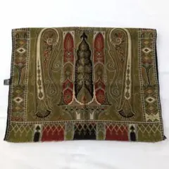エトロ　ペイズリー柄ストール グレー系 イタリア製 ETRO エトロストール ペイズリー柄 イタリア製 グレー系 マスタード
