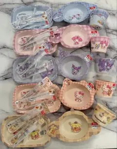 サンリオ　のんびりタイム　ダイソー　メラミン食器 フルセット　コンプリート