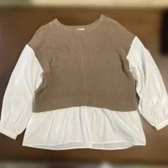 シャツニットセーター 長袖